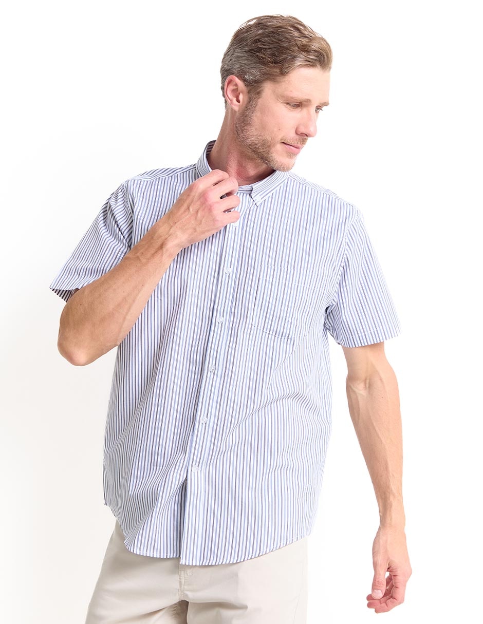 Camisa casual de algodón manga corta para hombre 1