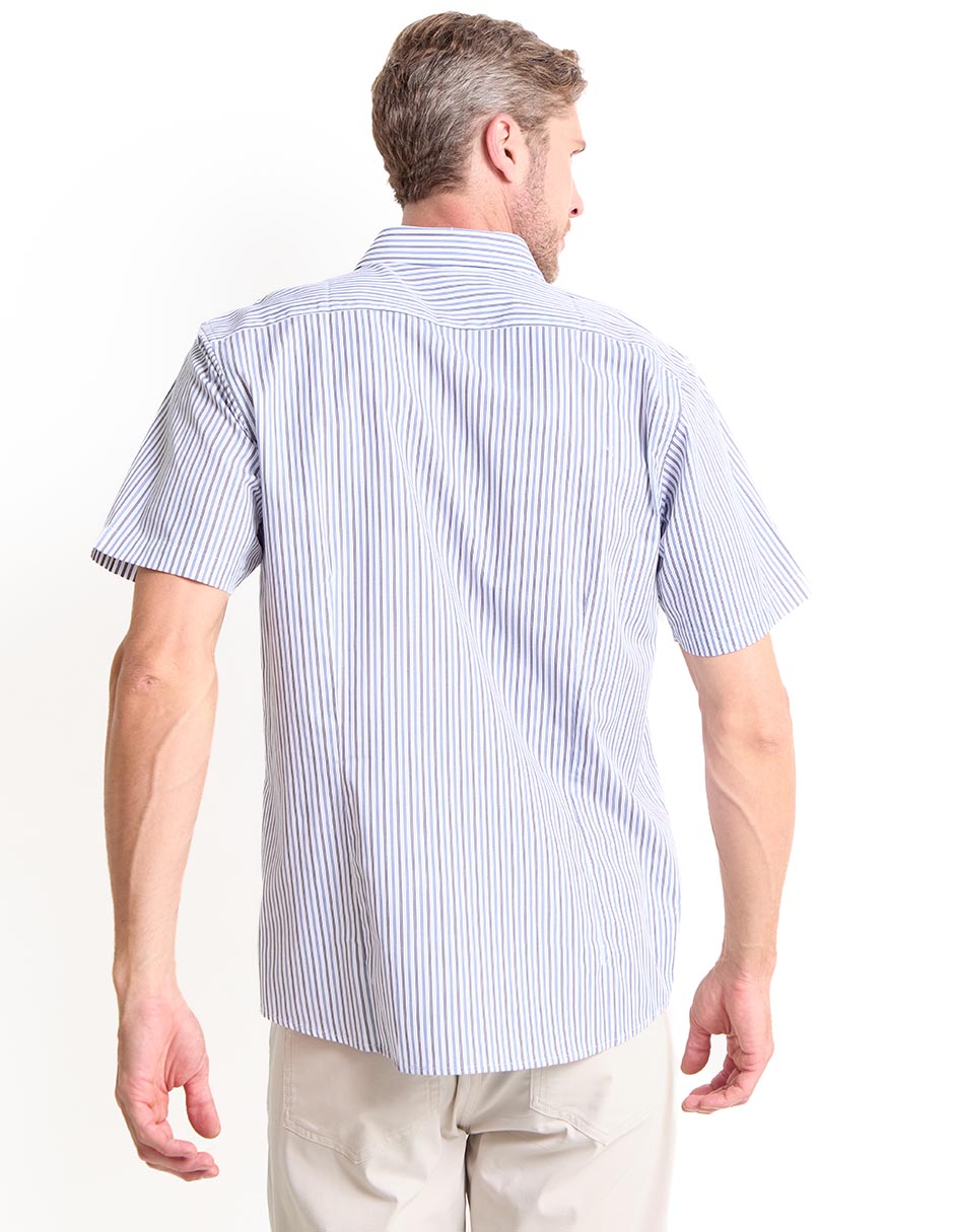 Camisa casual de algodón manga corta para hombre