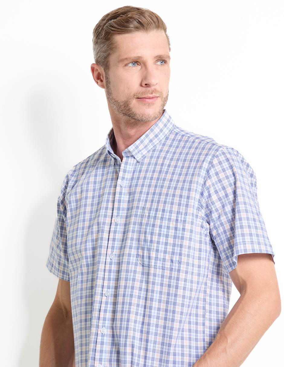 Camisa casual de algodón manga corta para hombre 4