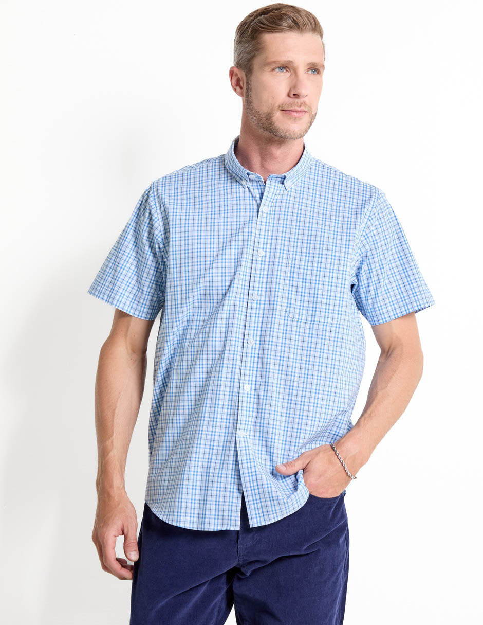 Camisa casual de algodón manga corta para hombre 1