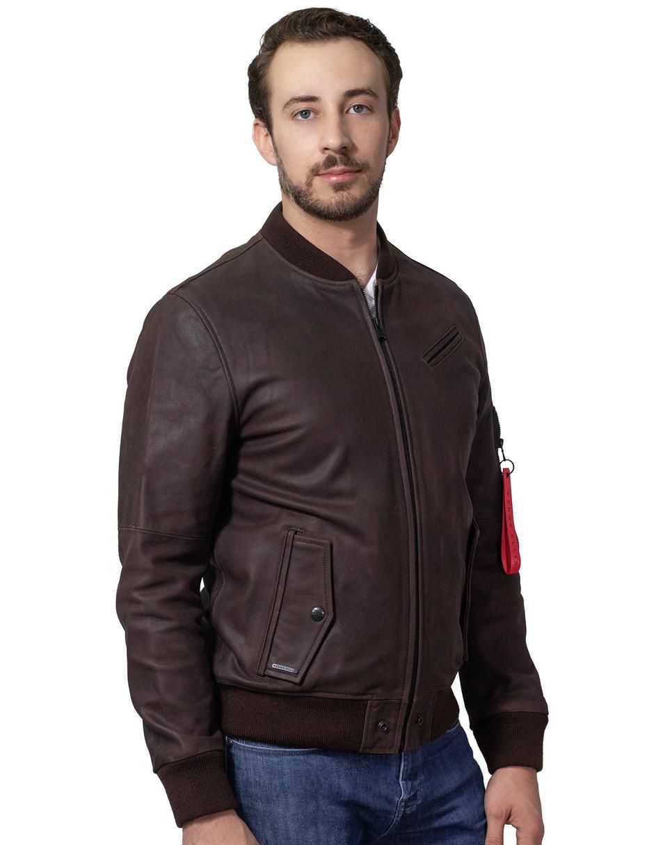 Chamarra bomber con bolsillos para hombre 2