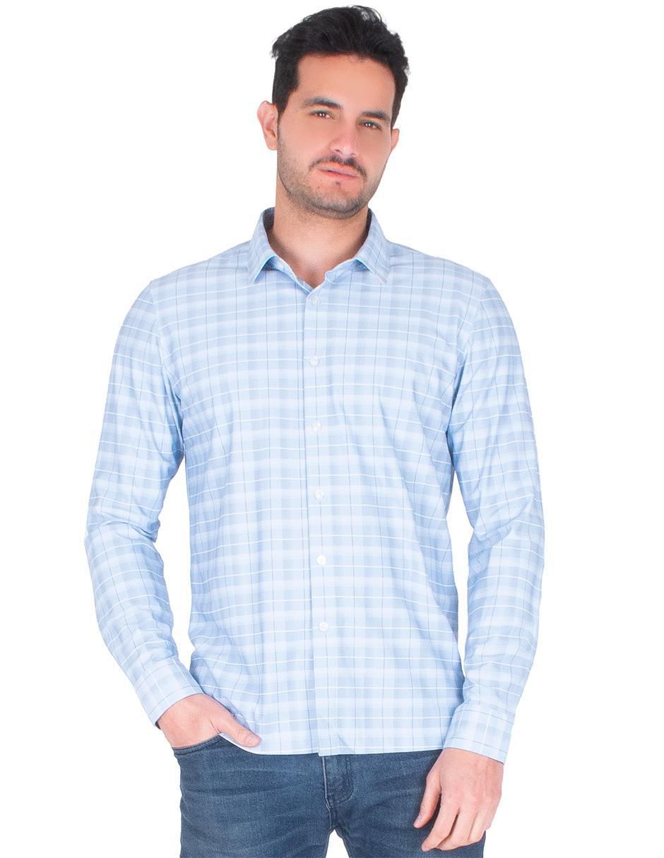Camisa casual manga larga para hombre