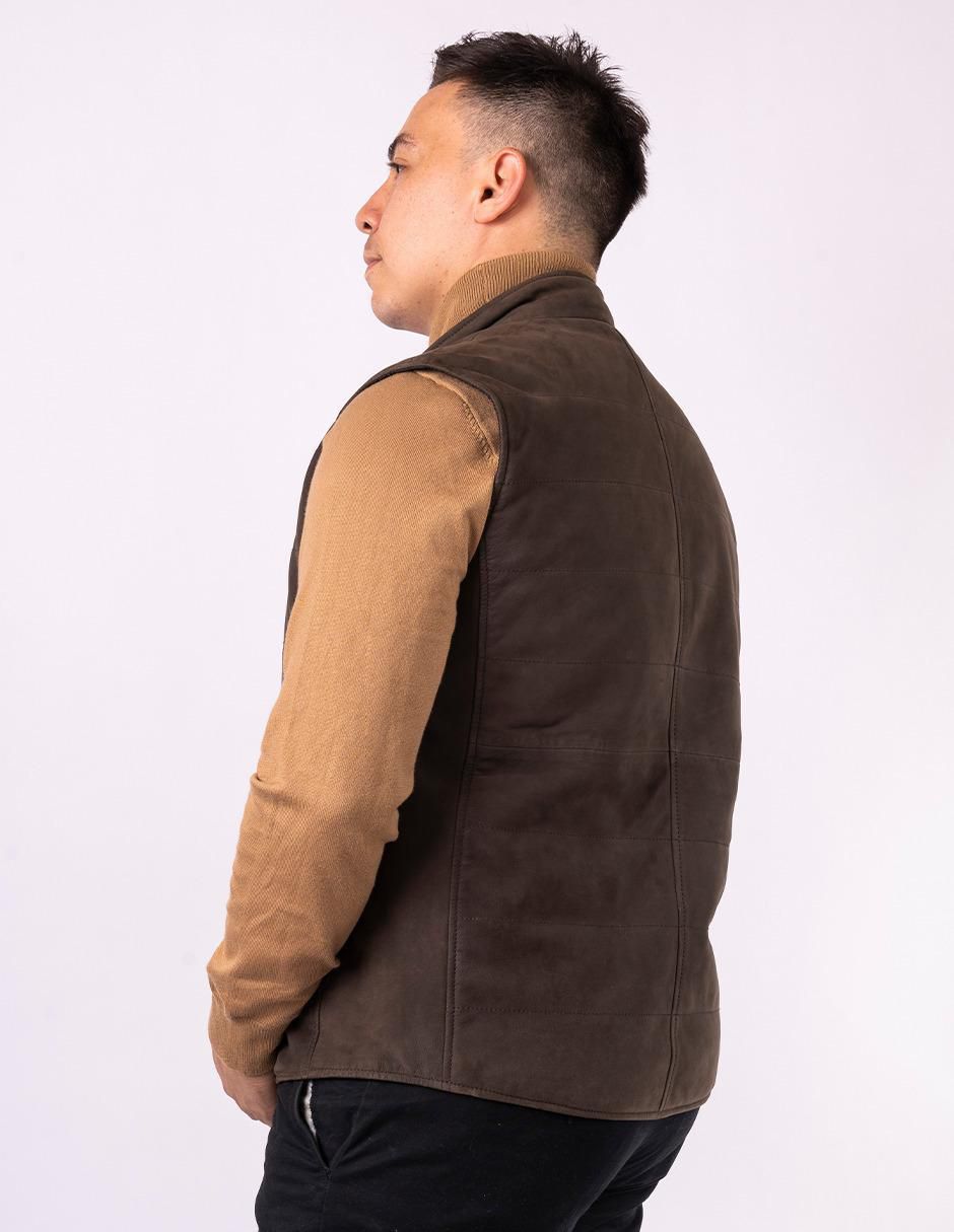 Chaleco impermeable de piel reversible para hombre 2