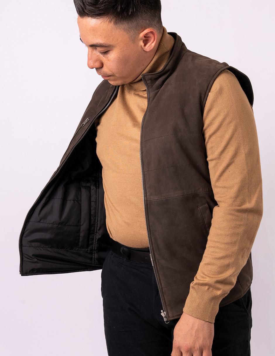 Chaleco impermeable de piel reversible para hombre 3