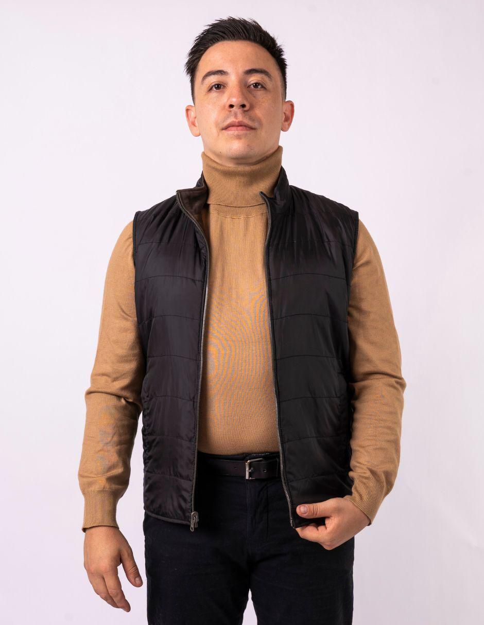 Chaleco impermeable de piel reversible para hombre 4