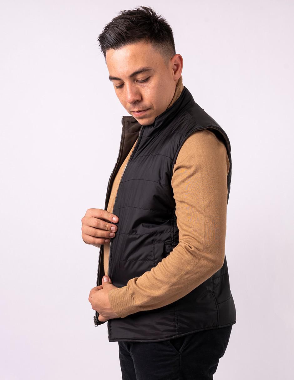 Chaleco impermeable de piel reversible para hombre 6
