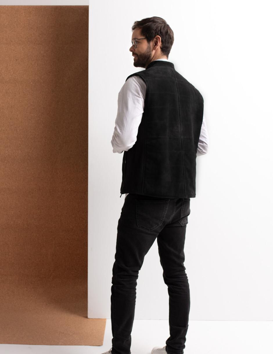 "chaleco" pelle royale resistente al agua piel con bolsillos "para hombre"