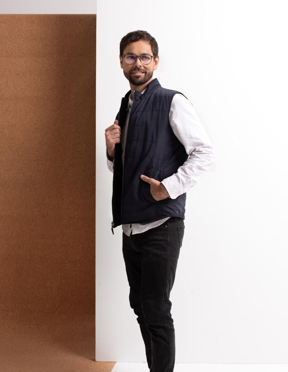 "chaleco" pelle royale resistente al agua piel con bolsillos "para hombre"