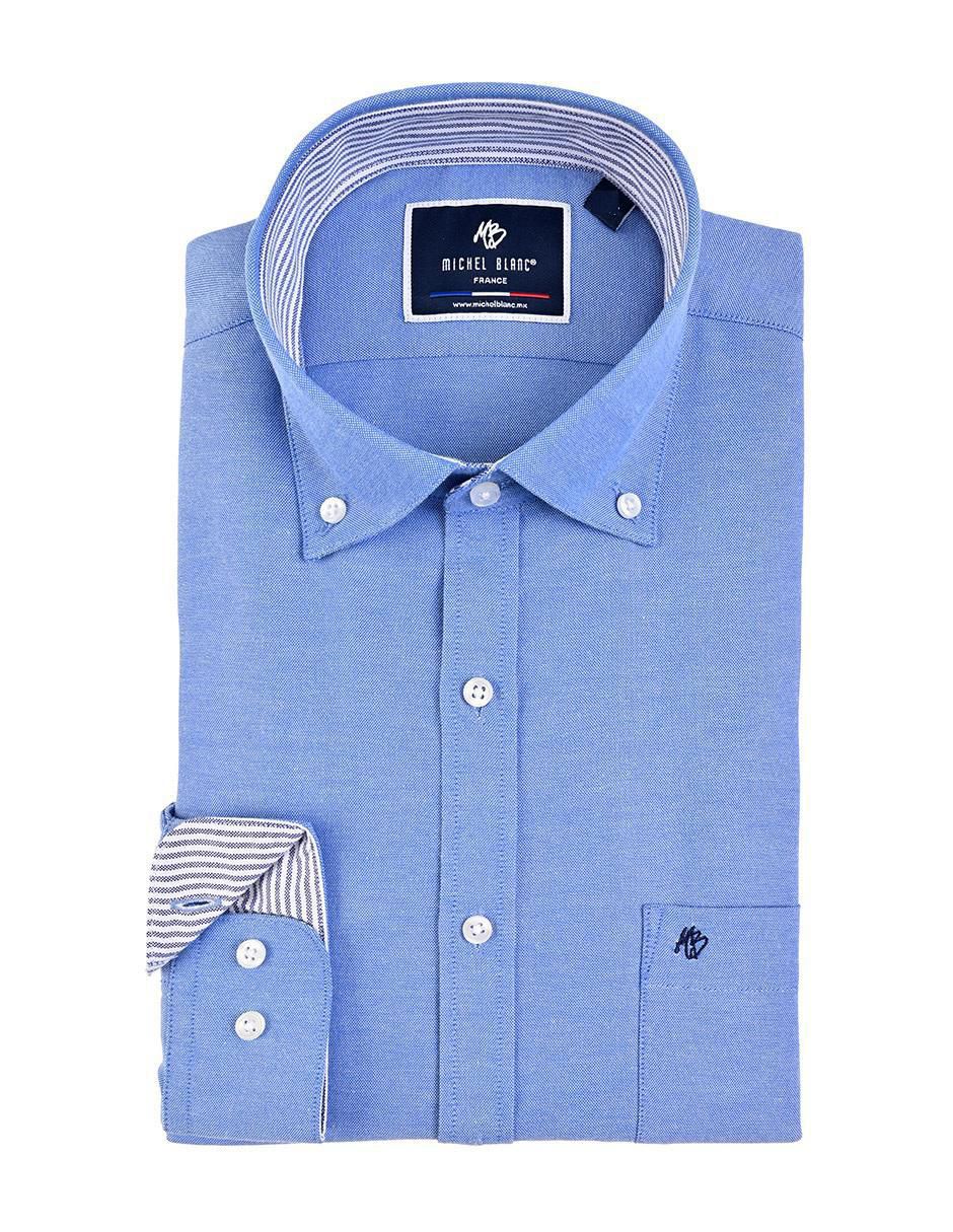 "camisa/sobrecamisa" casual michel blanc "de" (si aplica) poliéster y algodón "manga" ml "para hombre"