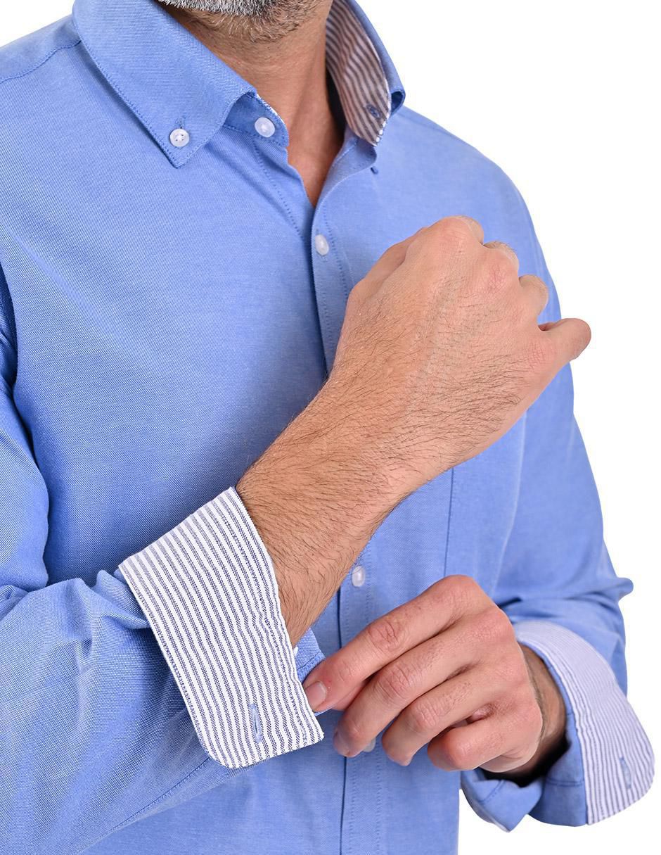 "camisa/sobrecamisa" casual michel blanc "de" (si aplica) poliéster y algodón "manga" ml "para hombre"
