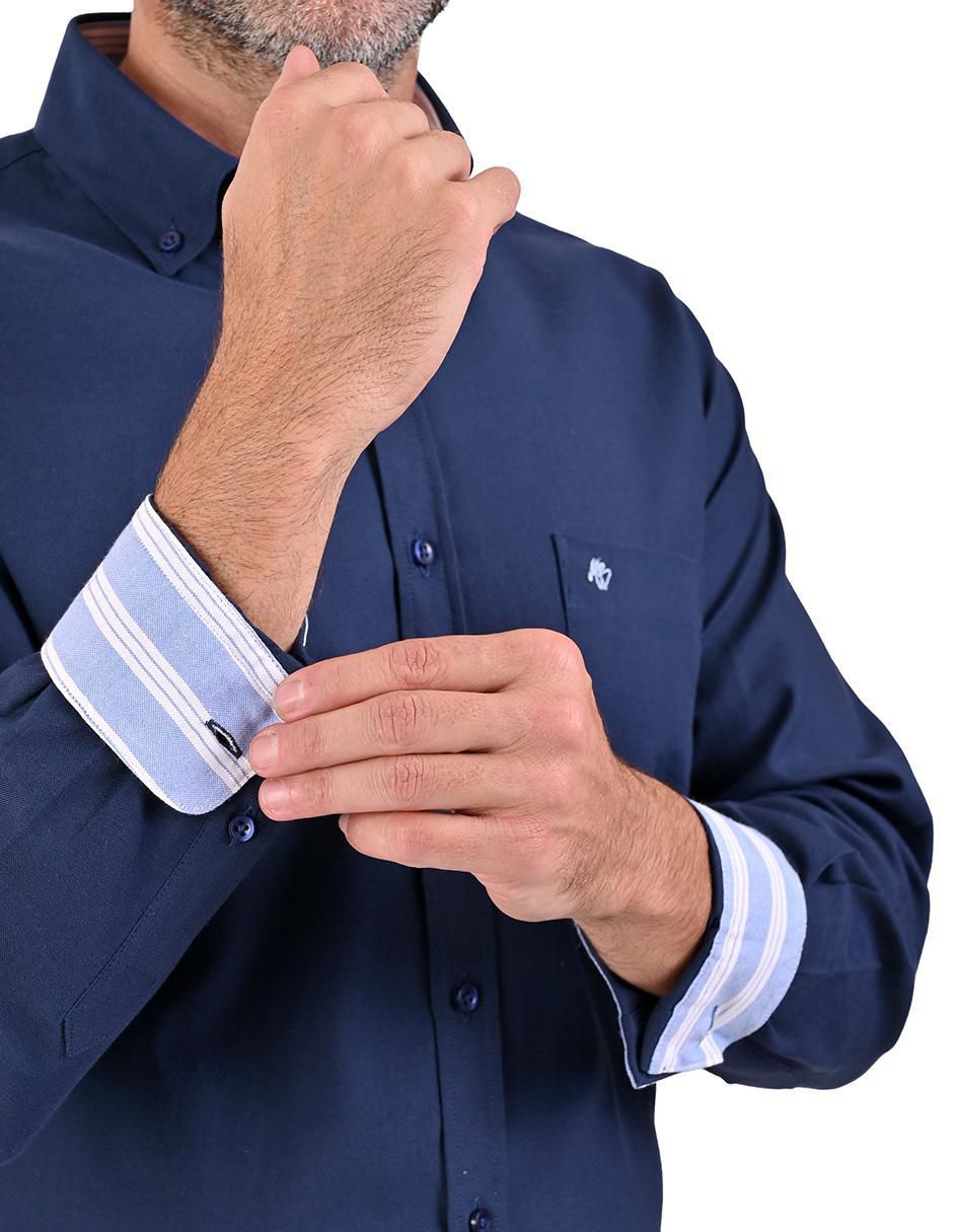 Camisa casual manga laraga para hombre 6