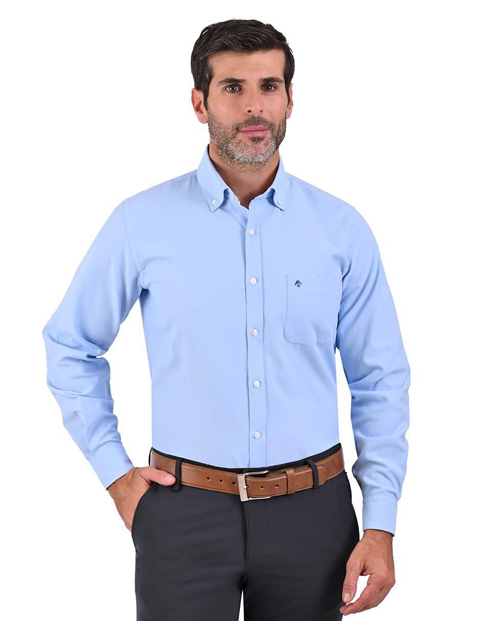 Camisa casual manga laraga para hombre