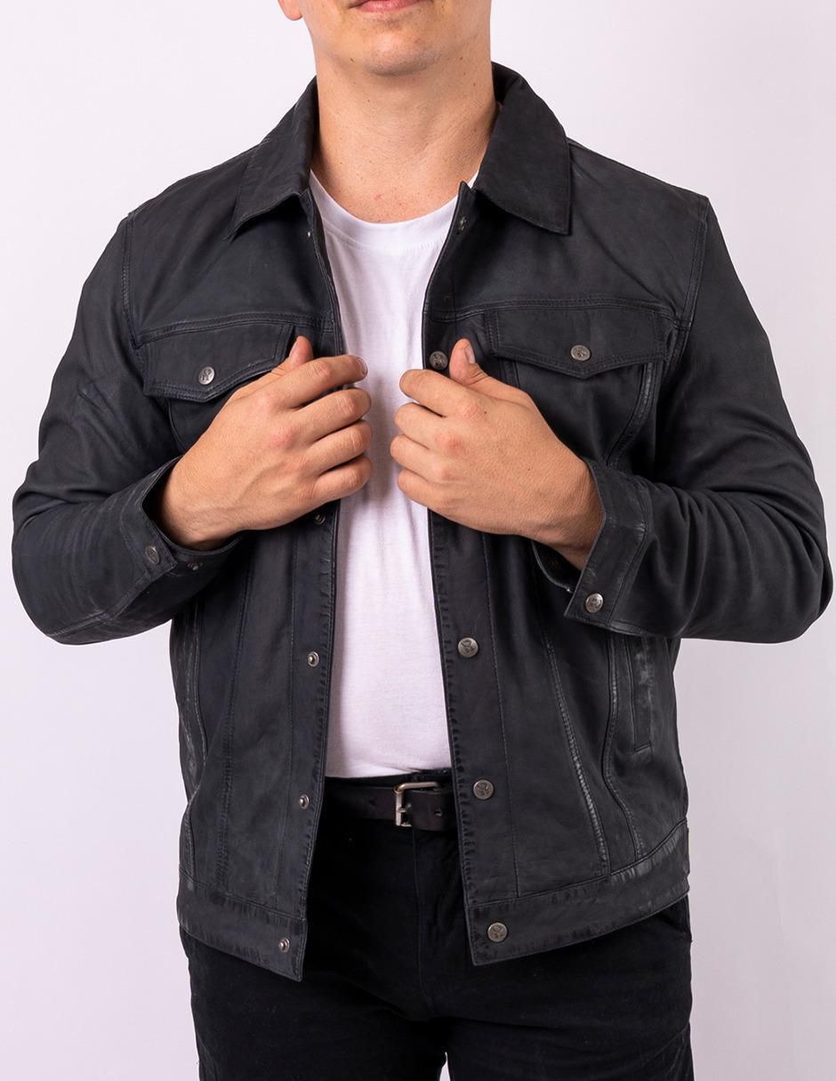 "chamarra" casual pelle royale resistente al agua "de" piel sin capucha "para hombre"