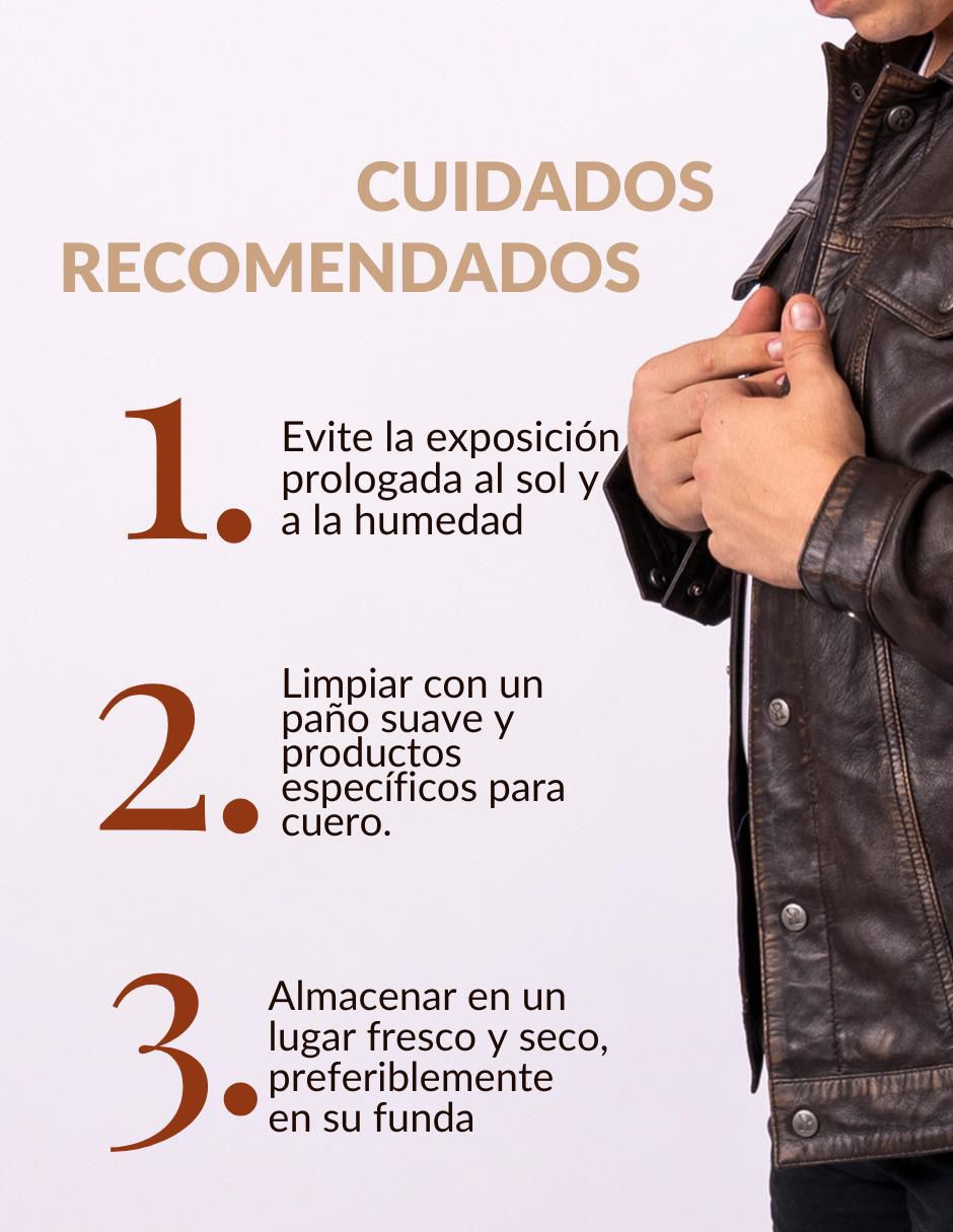Chamarra casual impermeable de piel para hombre 5