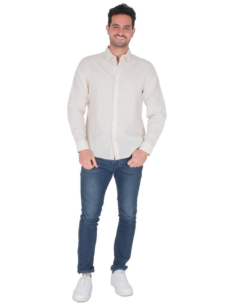 "camisa/sobrecamisa" casual generra "de" (si aplica) algodón y lino "manga" ml "para hombre"
