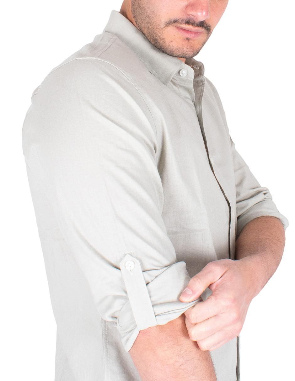 "camisa/sobrecamisa" casual generra "de" (si aplica) algodón y lino "manga" ml "para hombre"