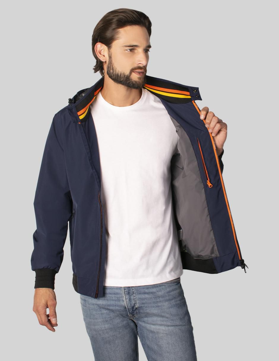 Chamarra bomber capucha desmontable para hombre 2