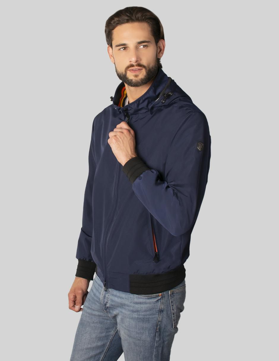 Chamarra bomber capucha desmontable para hombre 3