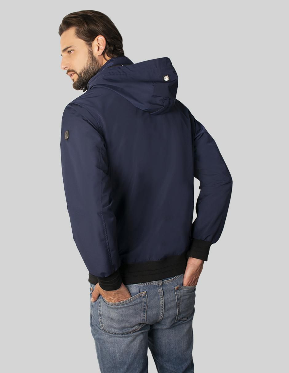 Chamarra bomber capucha desmontable para hombre 5