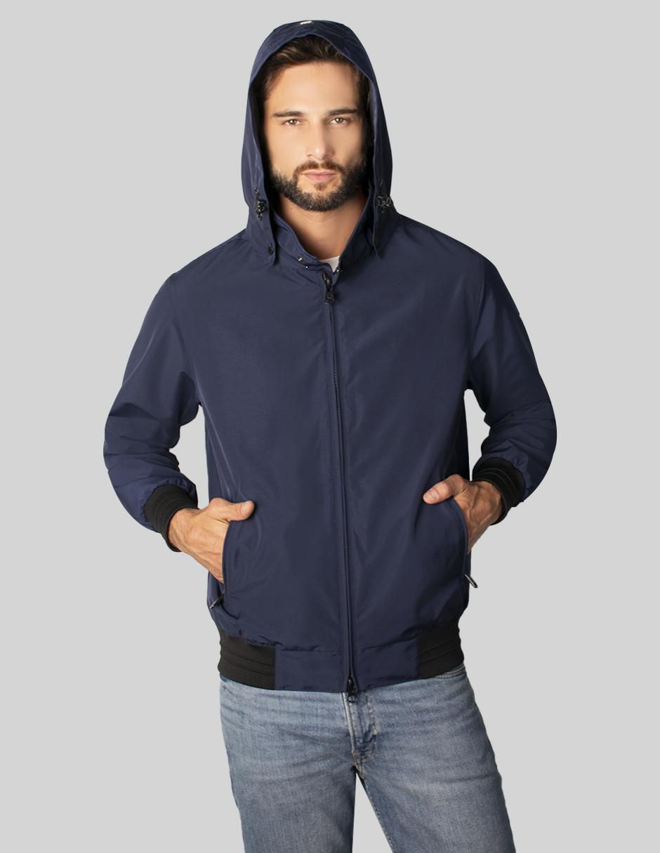 Chamarra bomber capucha desmontable para hombre 6