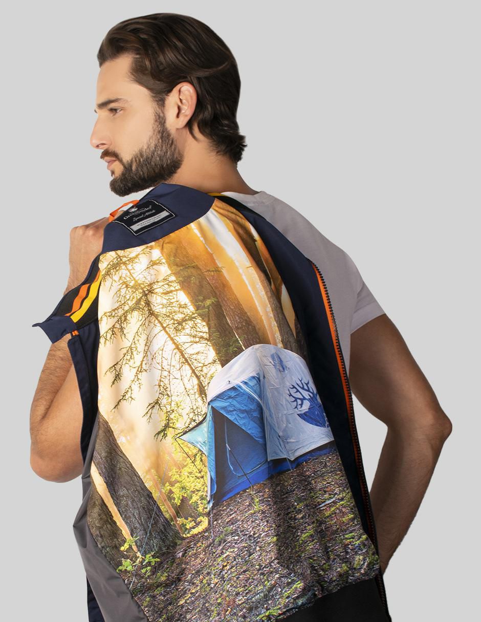 Chamarra bomber capucha desmontable para hombre 7