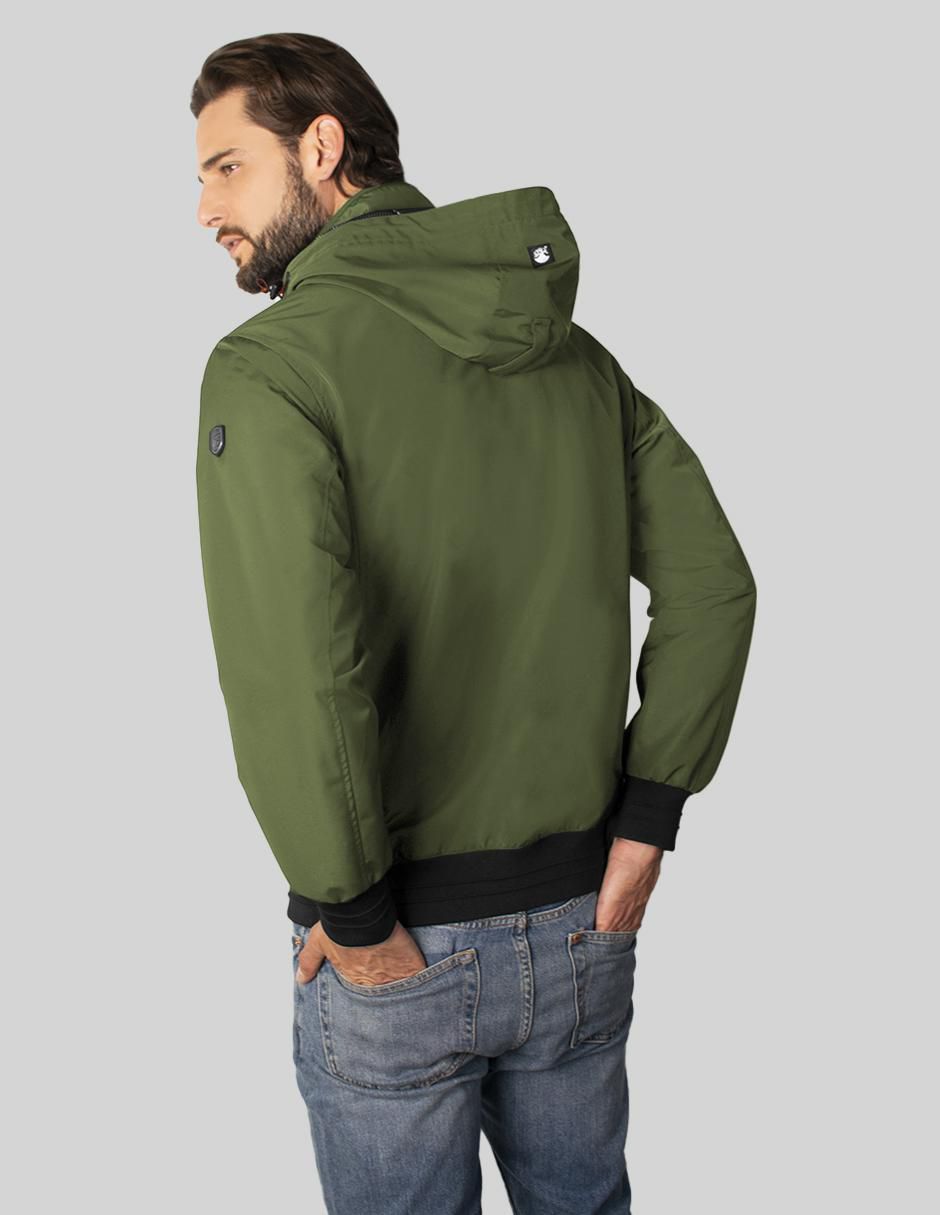 "chamarra" bomber greenlander no "de" poliéster capucha desmontable "para hombre"
