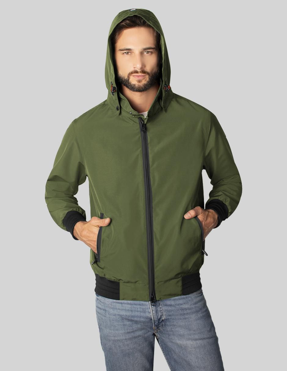 "chamarra" bomber greenlander no "de" poliéster capucha desmontable "para hombre"