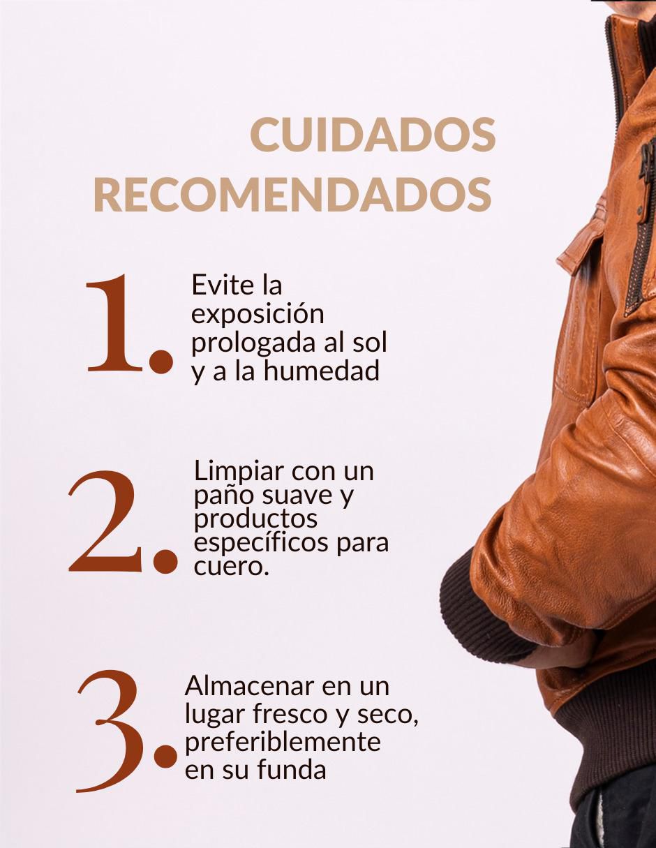 Chamarra bomber impermeable de piel cuello con cierre para hombre 9