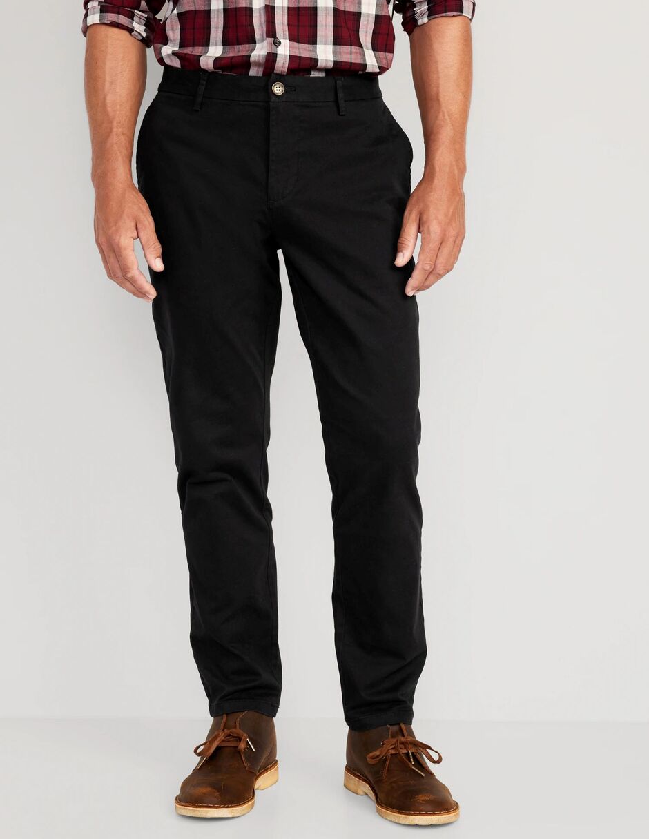 Pantalón chino regular de algodón para hombre