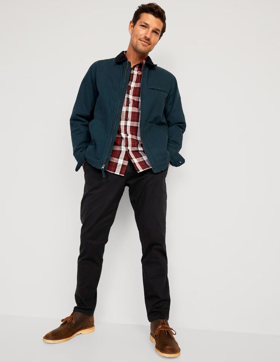 Pantalón chino regular de algodón para hombre 3