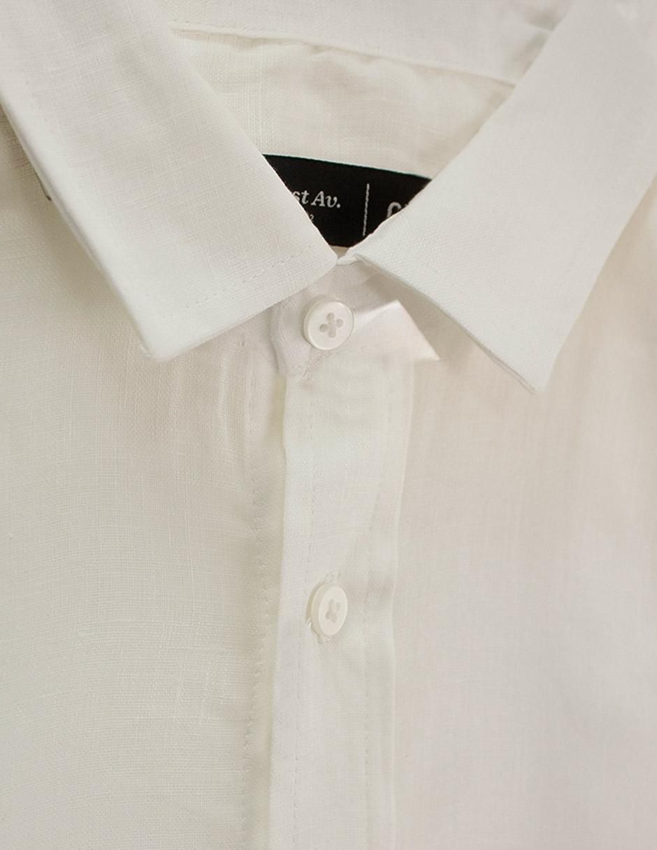 Camisa casual de lino manga larga para hombre 6