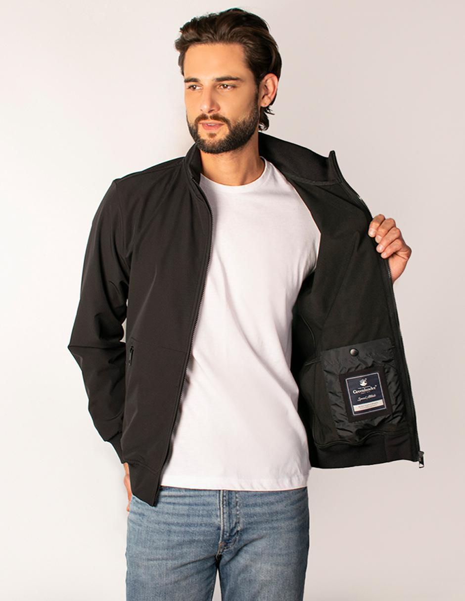 Chamarra bomber impermeable con bolsillos para hombre 2