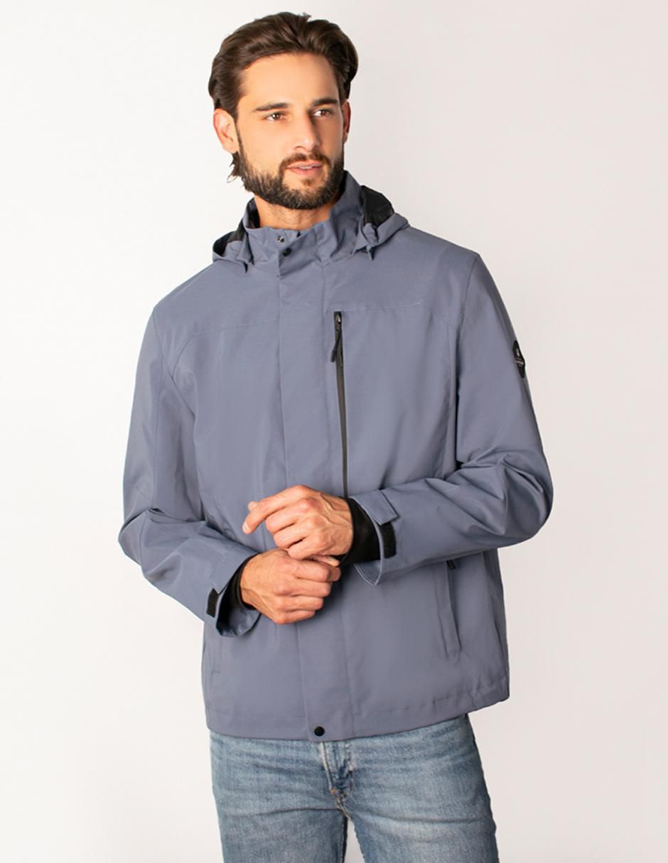 Chamarra casual con capucha para hombre