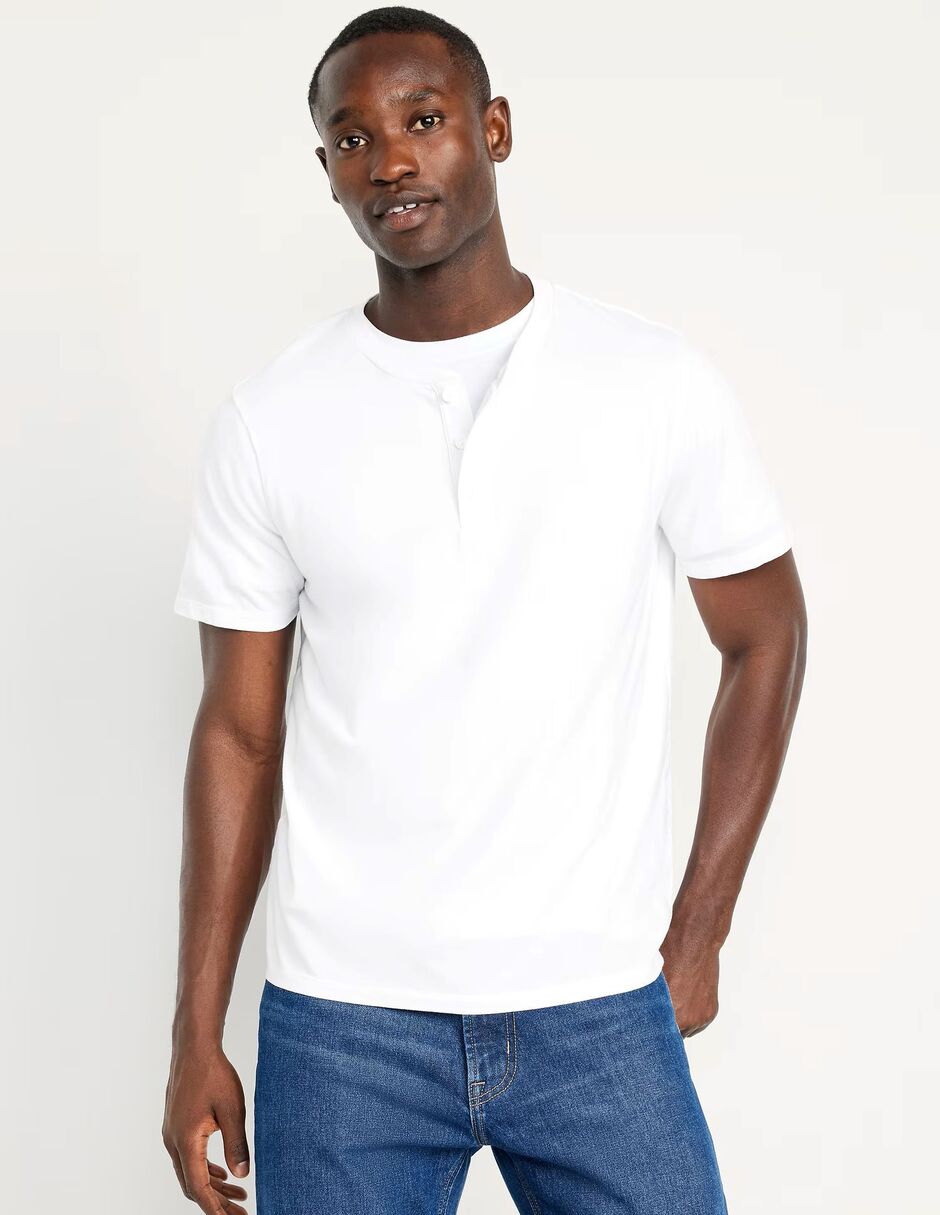 Playera Old Navy cuello henley para hombre