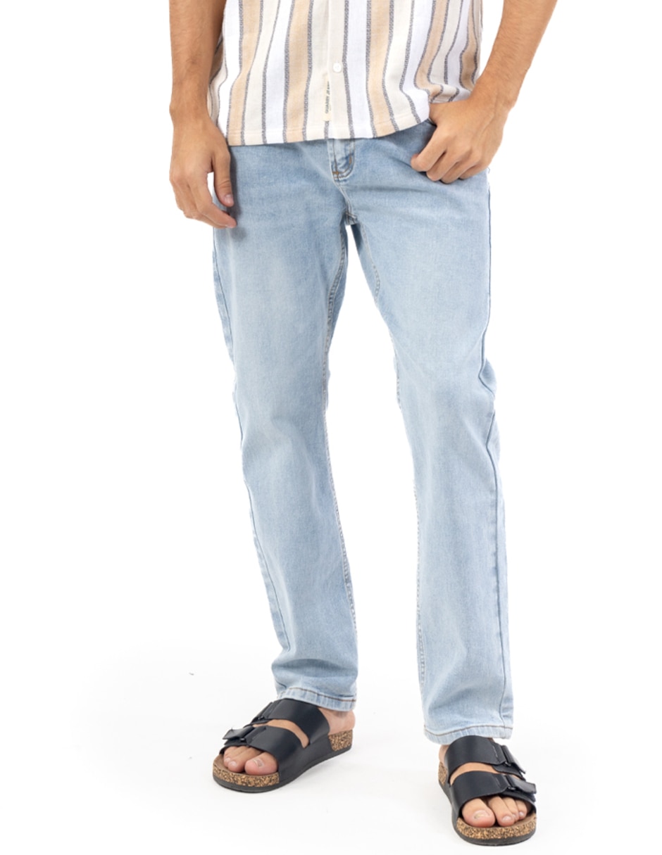 Jeans slim deslavado para hombre