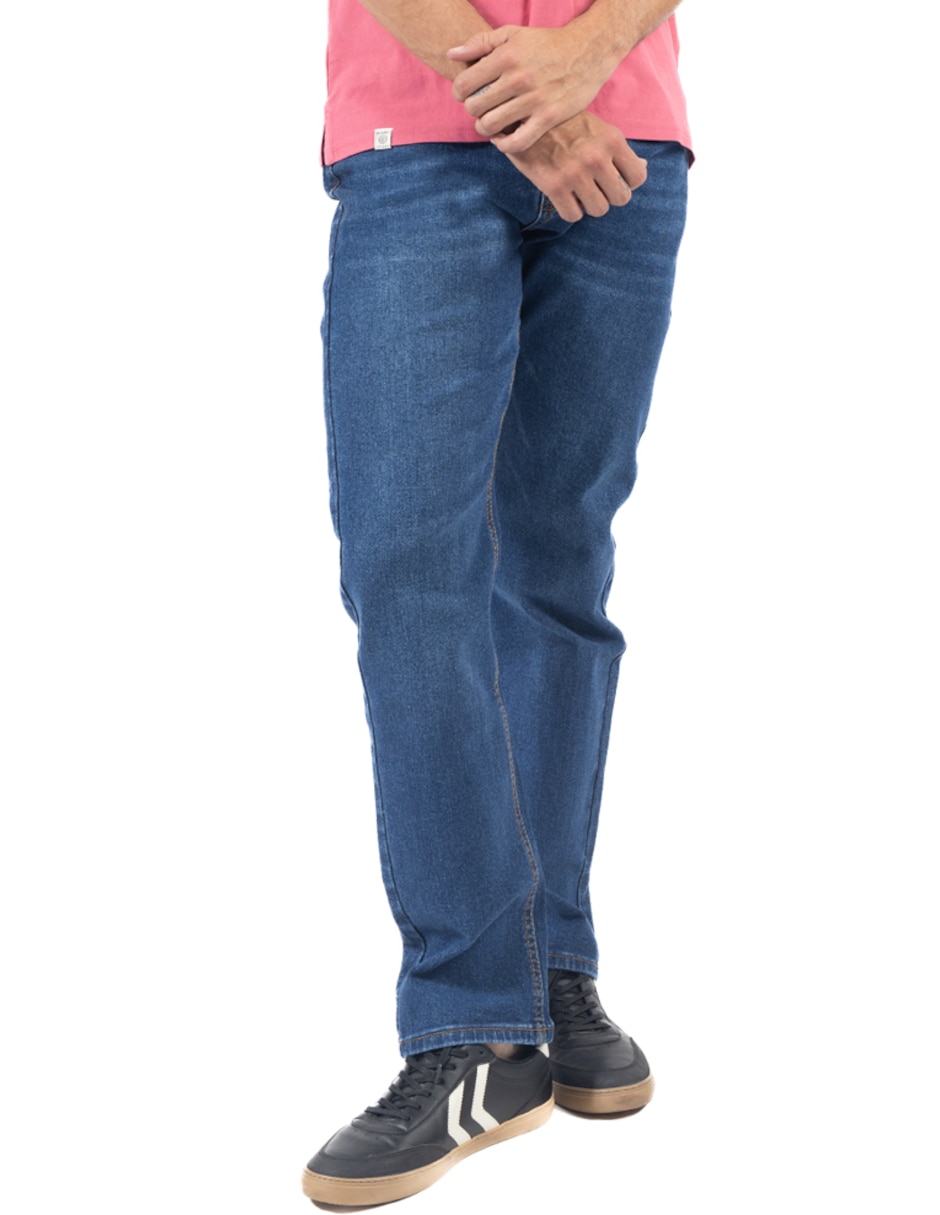 Jeans relaxed straight lavado medio para hombre Jeans relaxed straight lavado medio para hombre