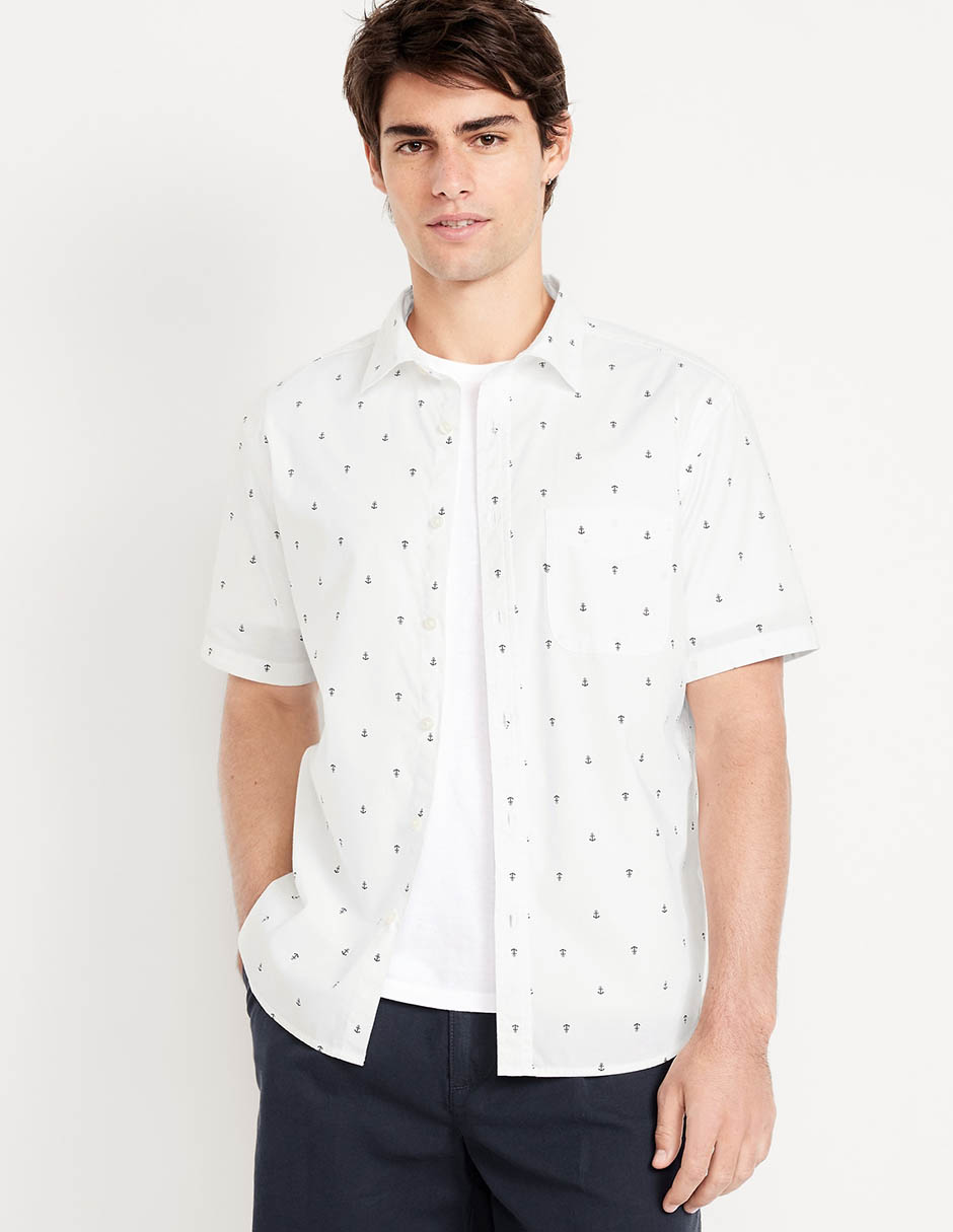 Camisa casual Old Navy manga corta para hombre Liverpool