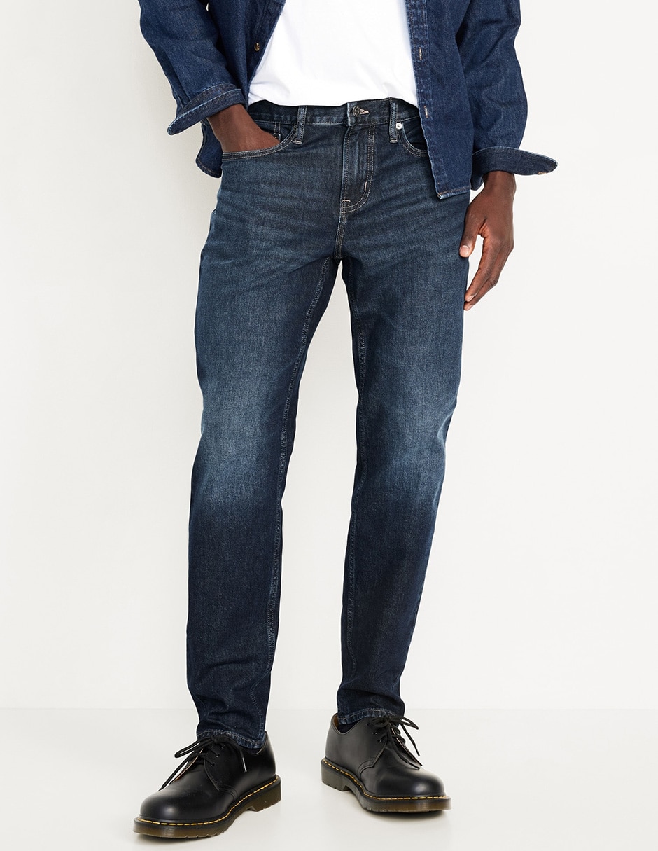 Jeans straight Old Navy lavado obscuro para hombre - Main Image