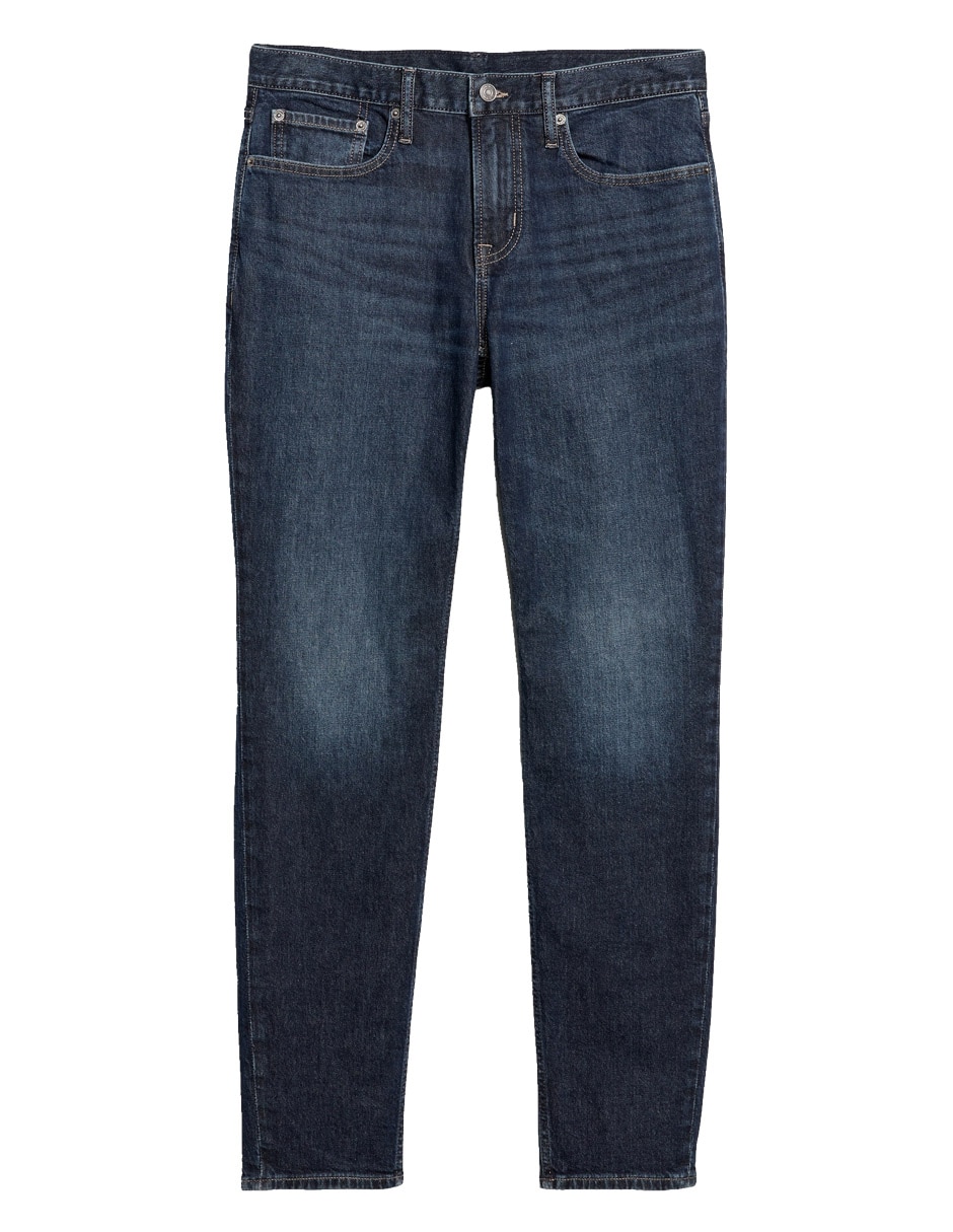 Jeans straight lavado obscuro para hombre 3