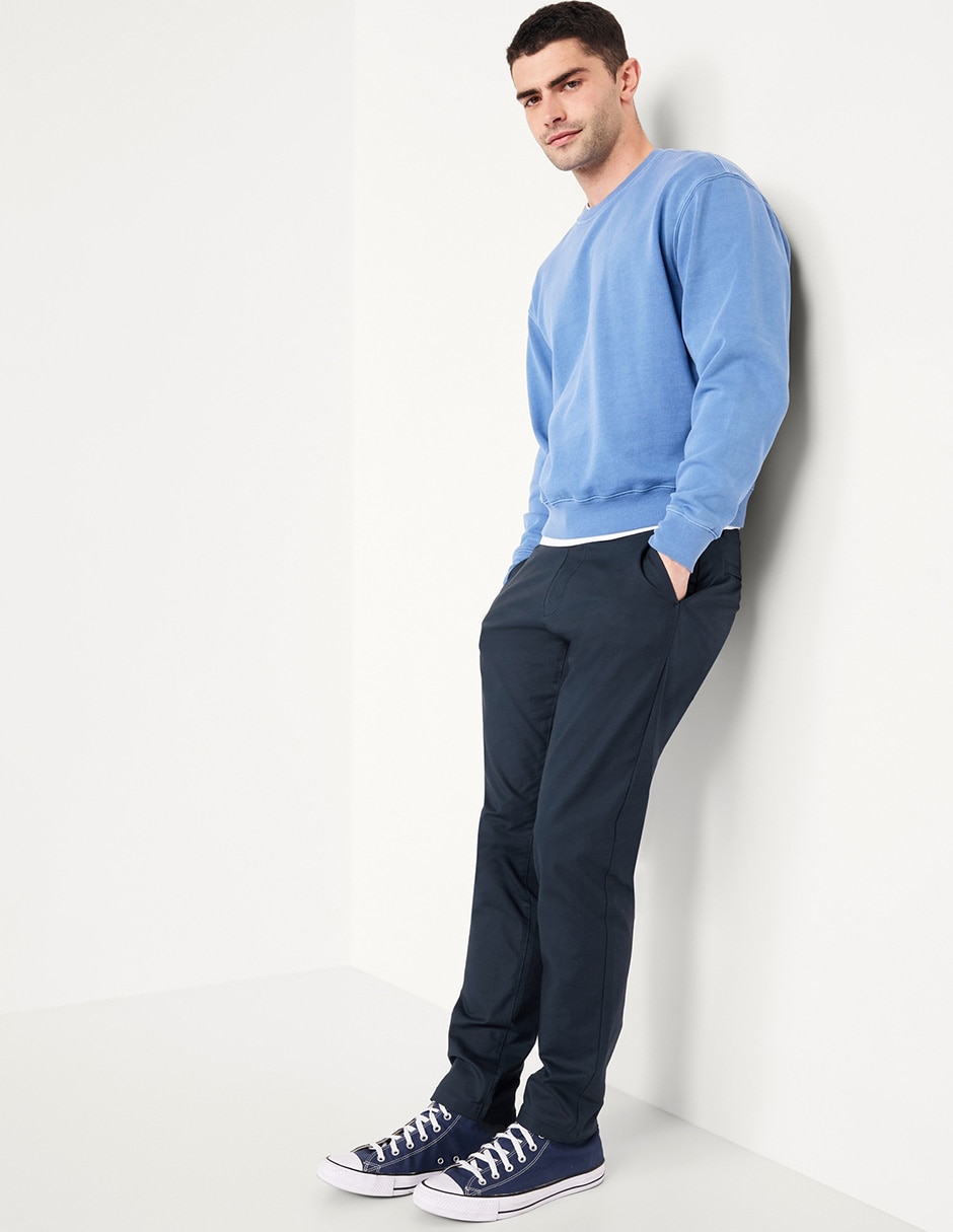 Pantalón chino regular de algodón para hombre 4
