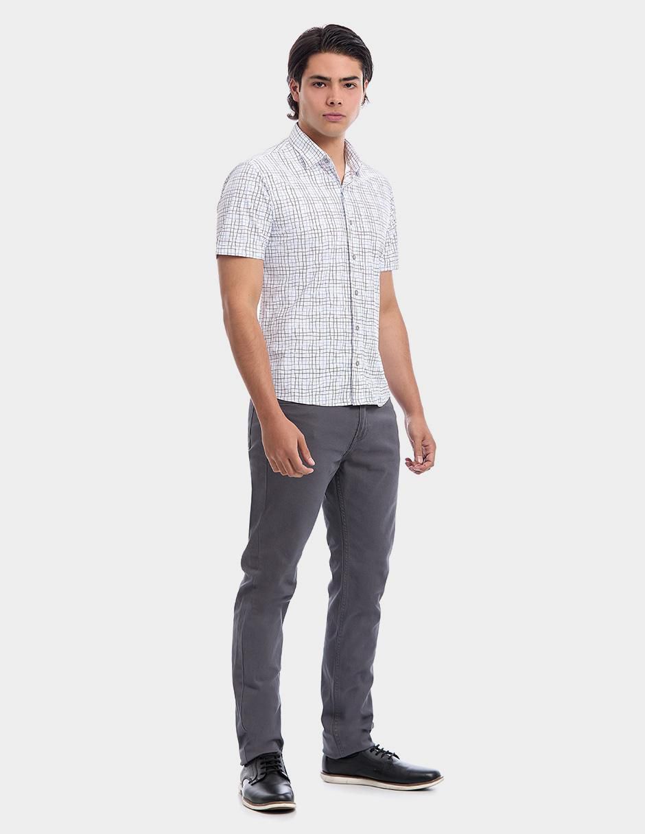 Camisa business casual manga corta para hombre 2