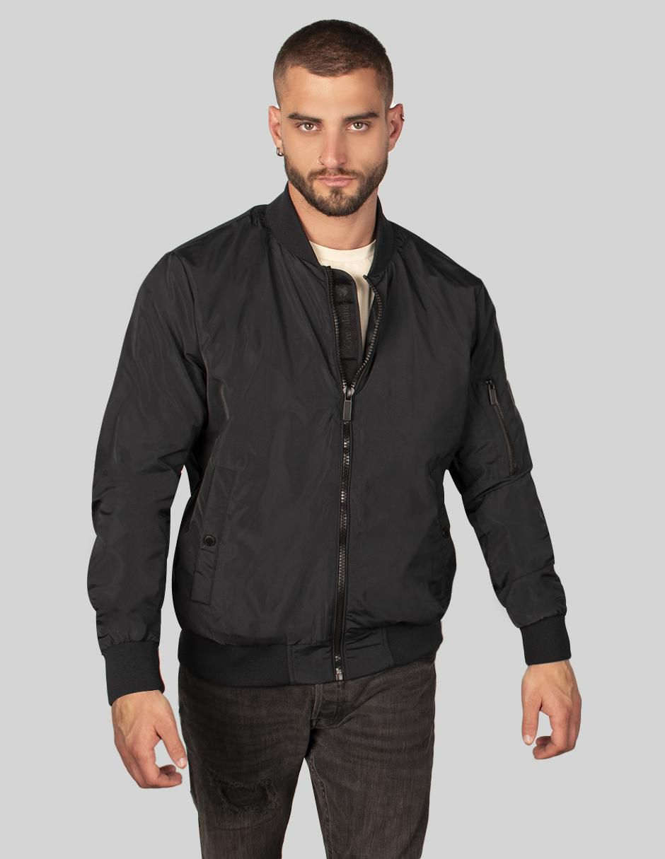 Chamarra bomber repelente al agua con bolsillos para hombre Chamarra bomber repelente al agua con bolsillos para hombre