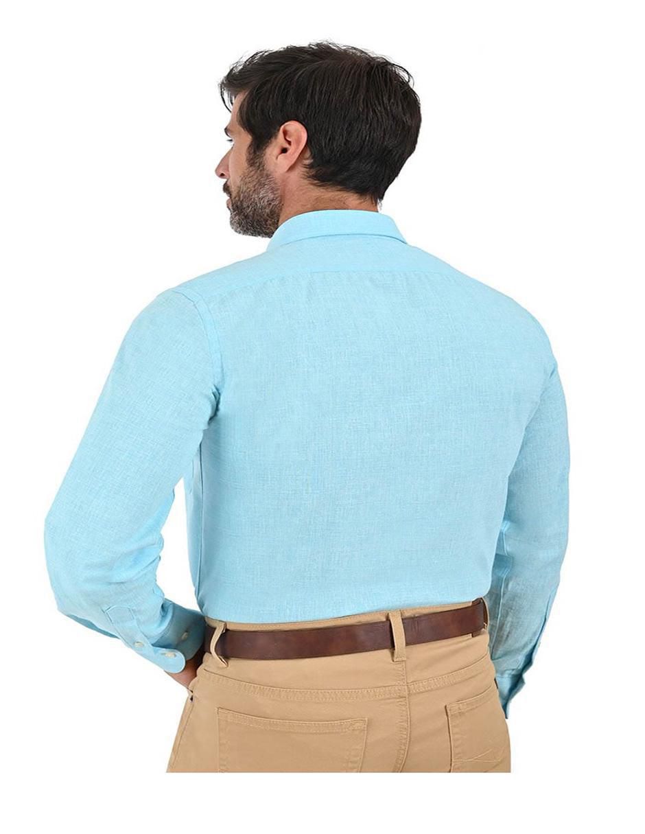 Camisa casual de algodón manga larga para hombre 3