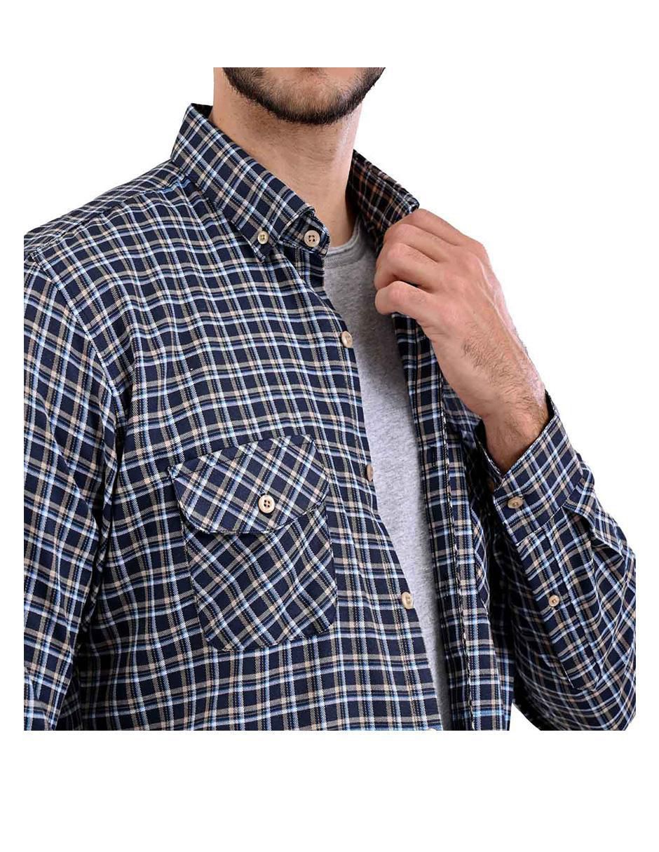 Camisa casual de algodón manga larga para hombre 3