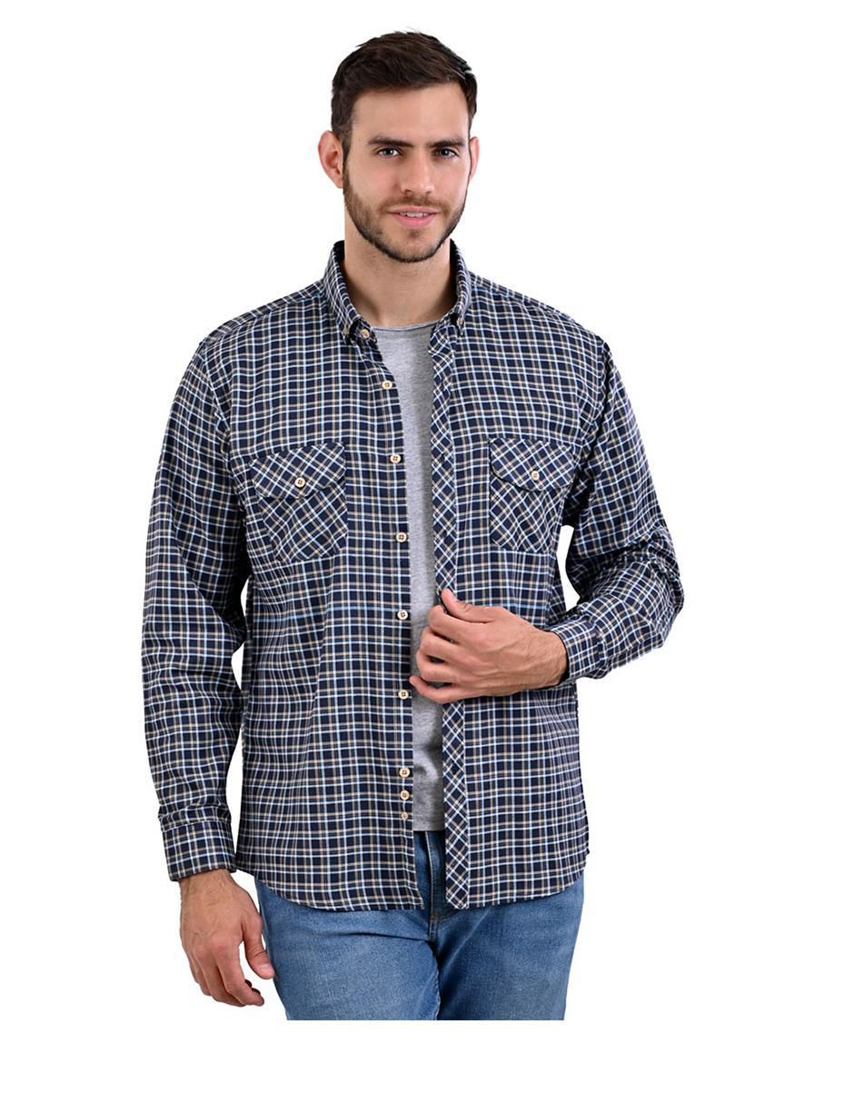 Camisa casual de algodón manga larga para hombre 6