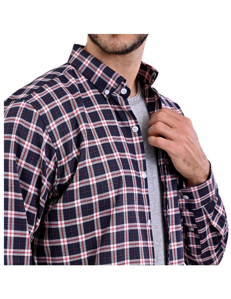 Camisa casual de algodón manga larga para hombre 6