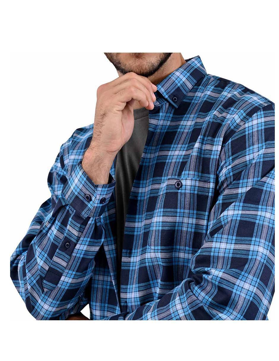 Camisa casual de algodón manga larga para hombre 4