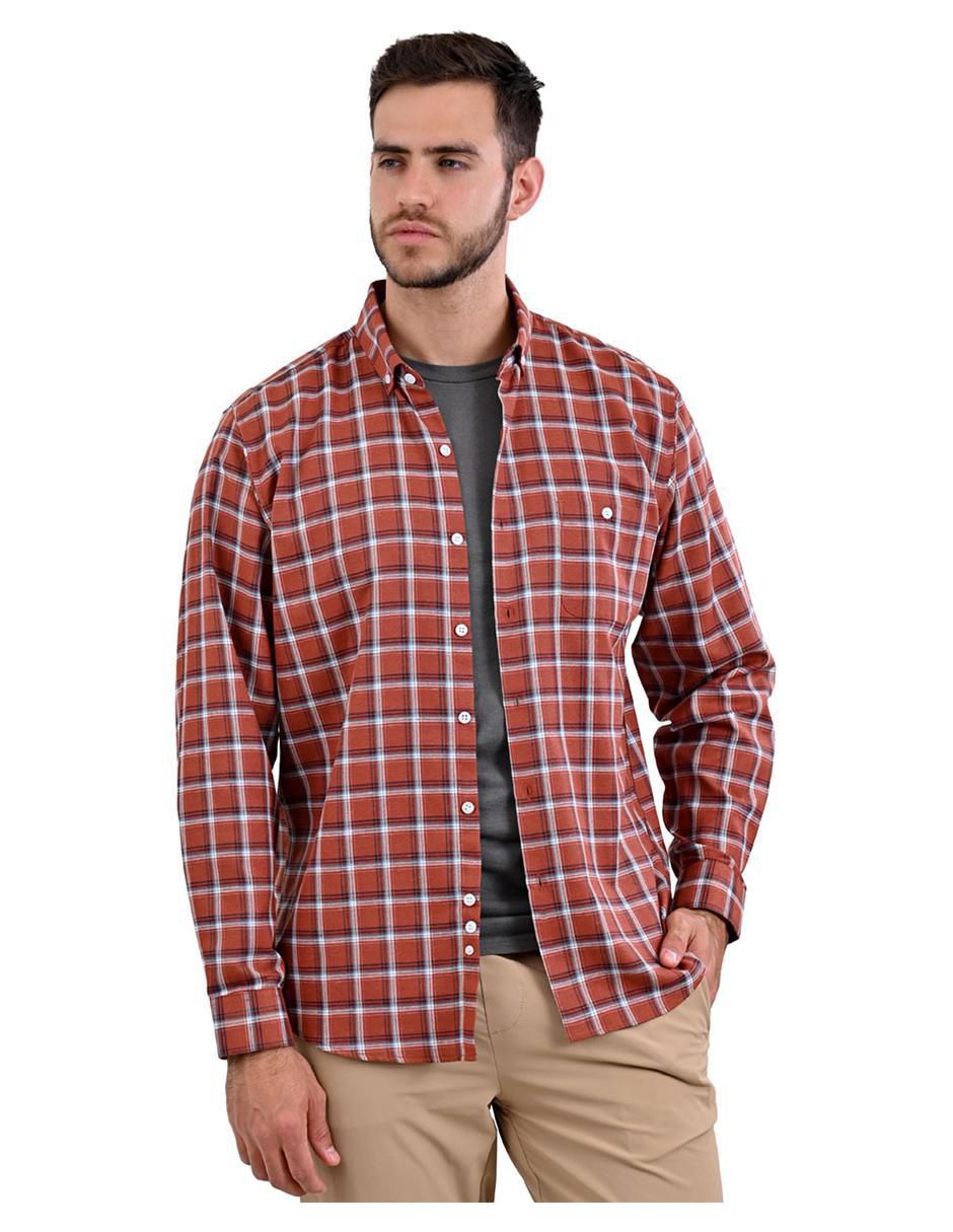 Camisa casual de algodón manga larga para hombre Camisa casual de algodón manga larga para hombre