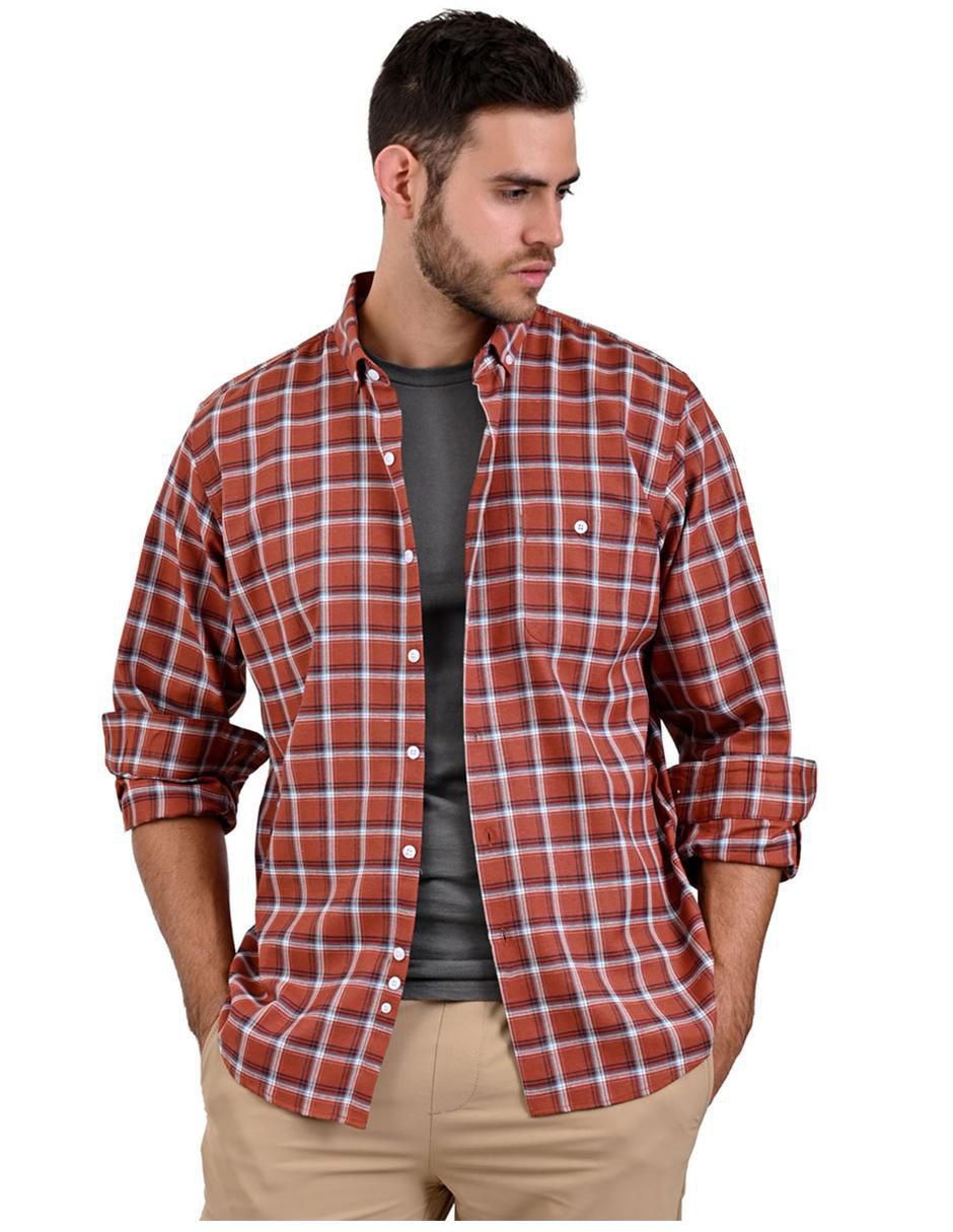 Camisa casual de algodón manga larga para hombre 5