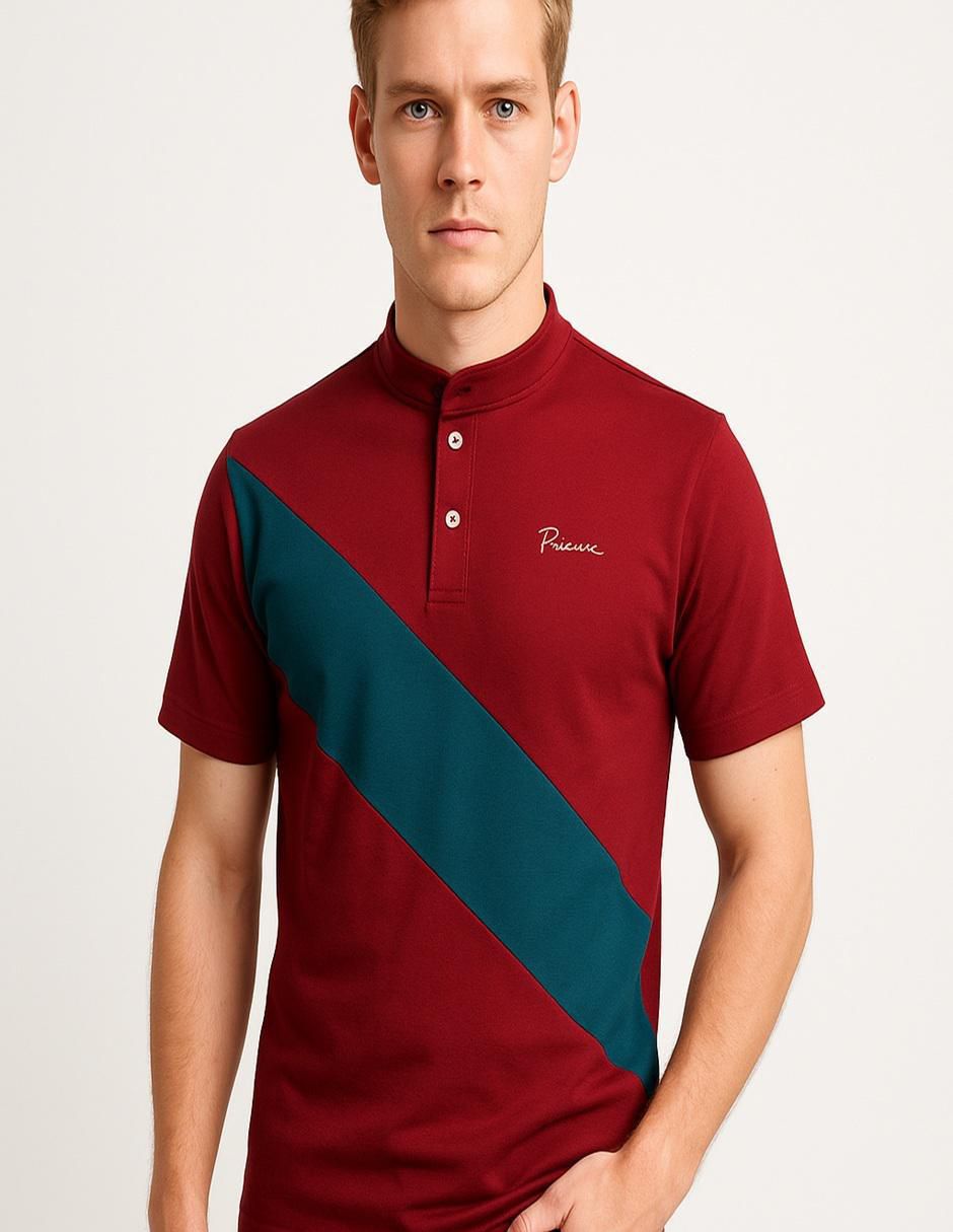 Playera cuello mao para hombre 2
